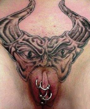 Photographs of sexy girls and their pussy with tattoos