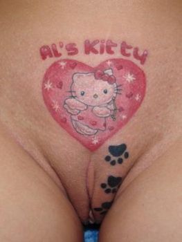 Sexy girls and their pussy with tattoos