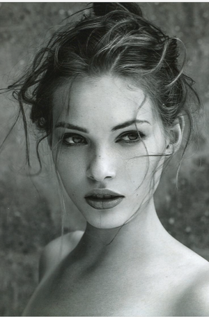 amazing brunette teen lips and shoulders