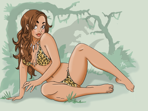 cave girl or jungle girl