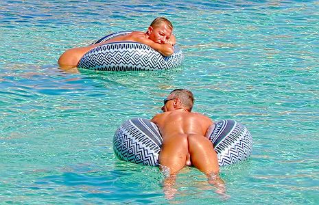 Nudists chilling out