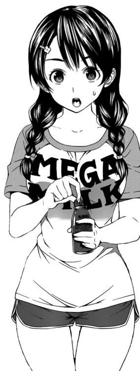 Mega Milk brunette teen tits in shorts