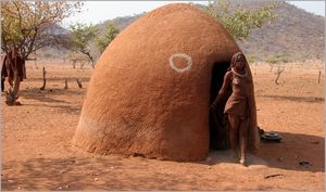 African Tribe Girls Sex Life - African Babe in Front of Her Village House