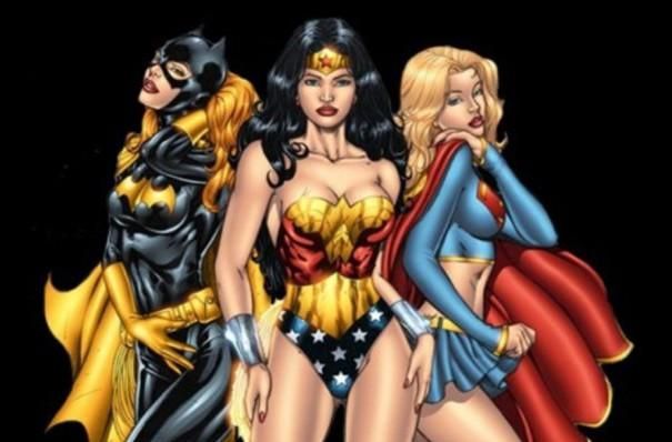 batgirl, wonder woman and supergirl