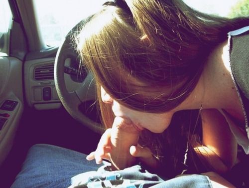 eroticwetdream:

Cock sucking in the car &#124; ewd