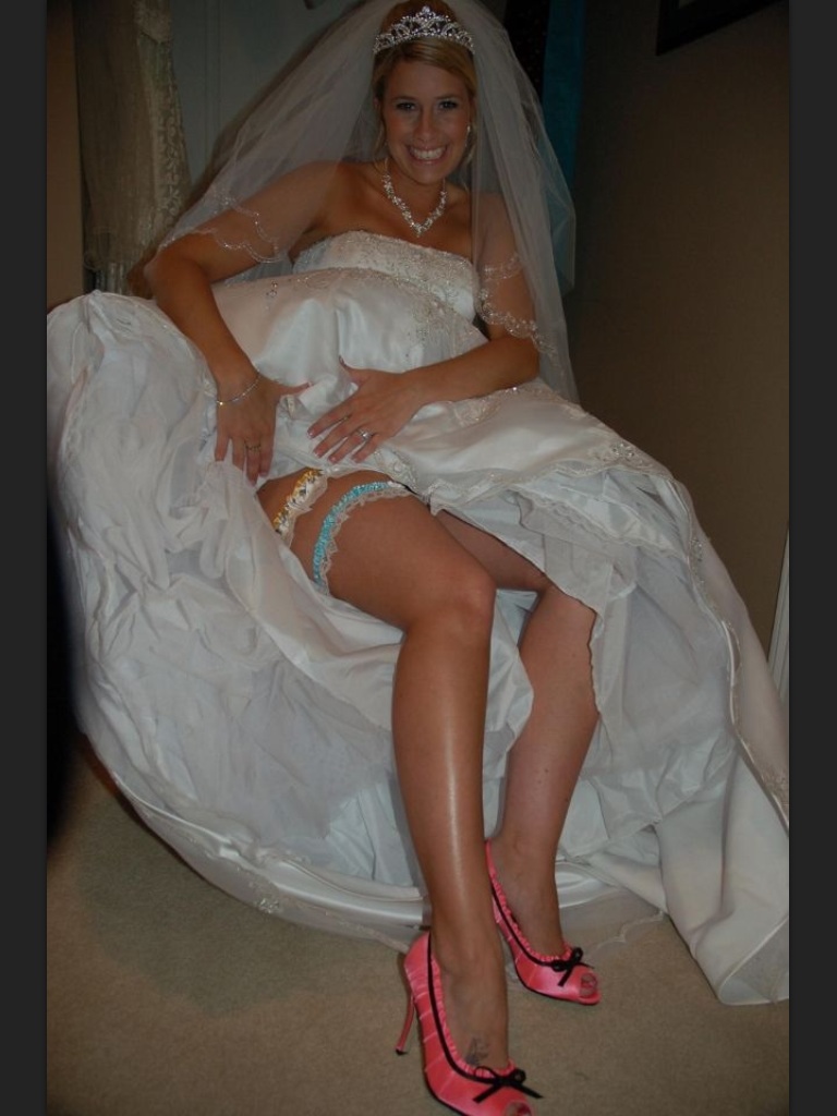 Showing her garter
