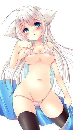 sweet blonde teen kitty titties in white lingerie