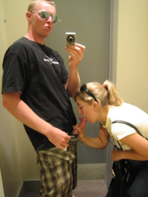 Self shot couple in a changing Room