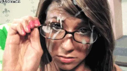 Cute brunette gets one hell of a sticky facial