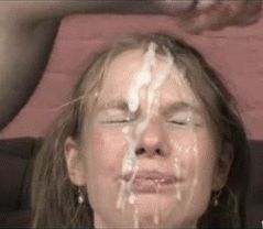 Teen girl takes a messy facial cum (part3)