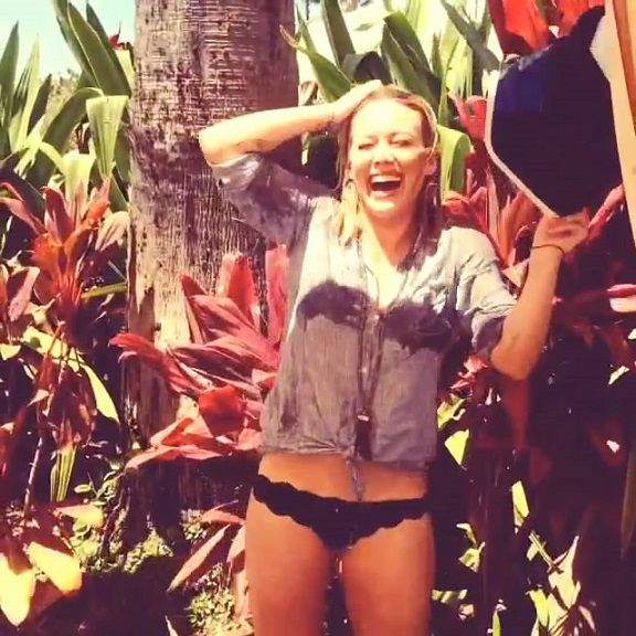 hilary duff wet panty