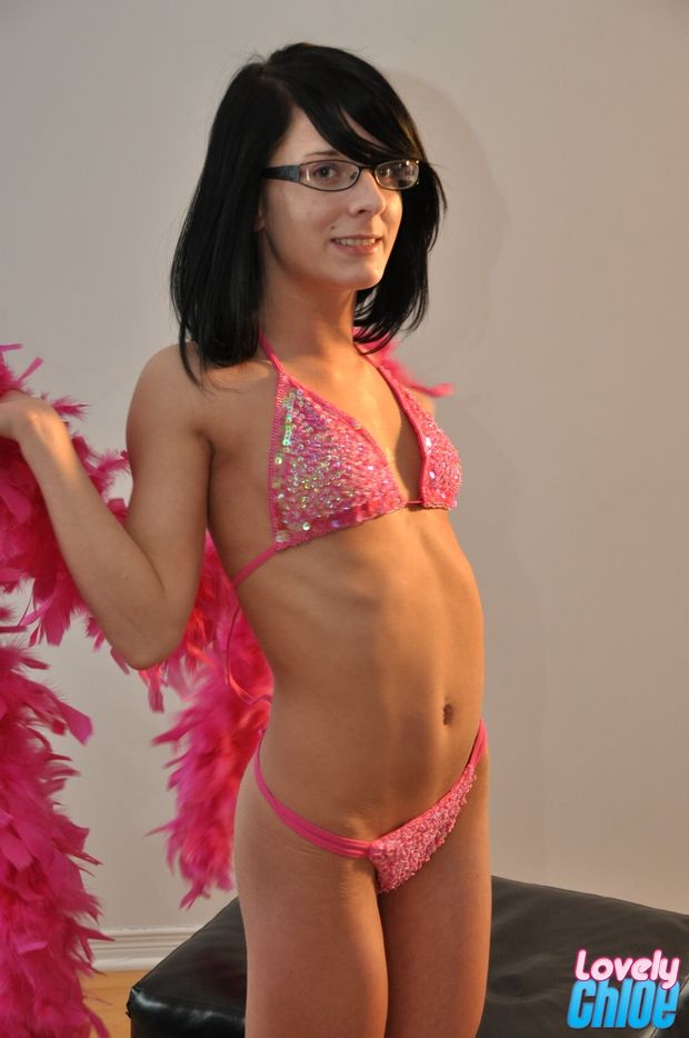 Bikini boa and glasses