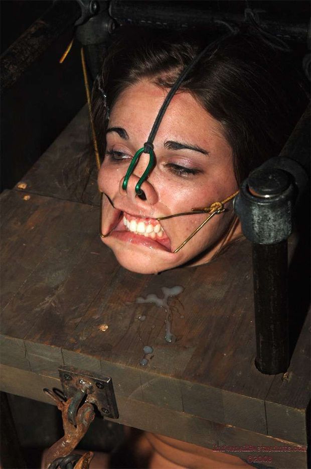 Perfect ready for cum shooting face bondage