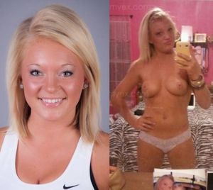 College gymnast selfie oops!