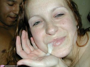 Ginger likes black cum!
