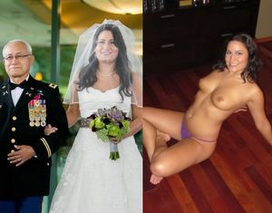 Bride with military dad