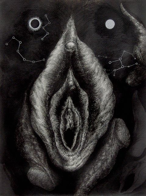Artistic b&w drawing