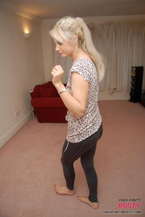 Tina Morgan downward dog butt