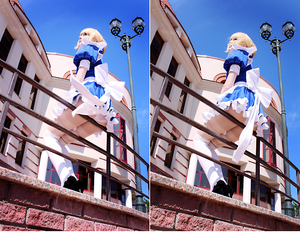 Fate Stay Night - Saber Maid fanservice cosplay by palecardinal