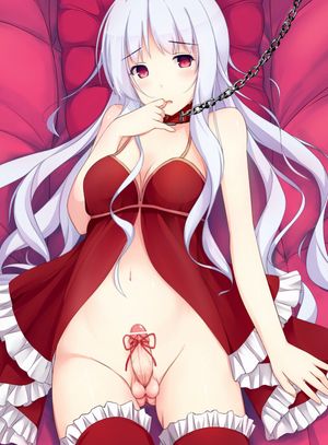 Cute Futanari Dickgirl Chained