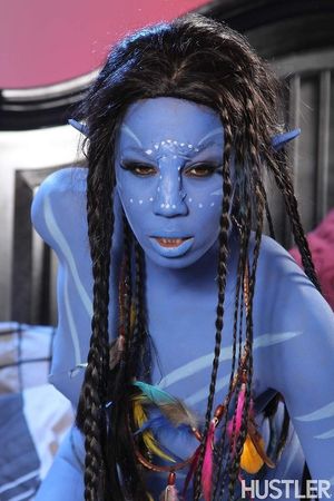 Misty Stone is a sexy blue alien that loves to fuck
