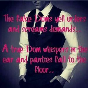 So true. Some Doms work hard at having a presence, others are born with it.