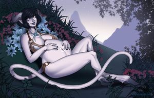 Rynaa preggers. *clothed* by AzureDreamer