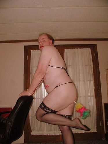 sissy  ordered  to  dance  with duster  shoved  up  ass  LOL