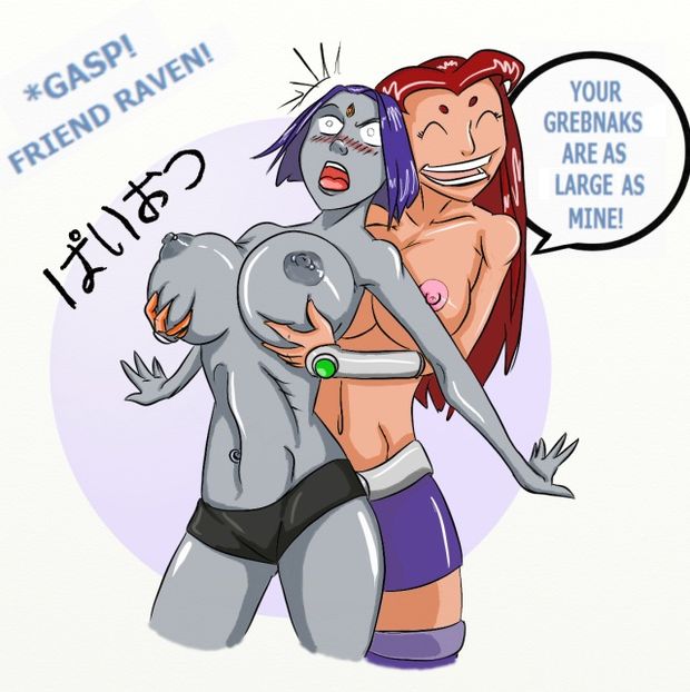 Starfire feeling up Raven