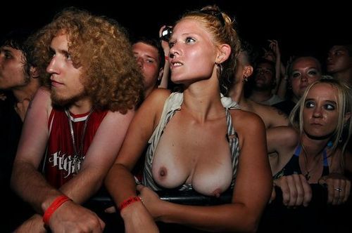 At a stage show.