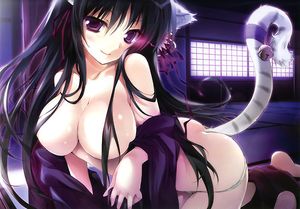 big brunette kitty-titties and sweet ass coming out of black top