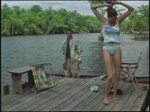 Teri Hatcher blue panties - A touch of fate