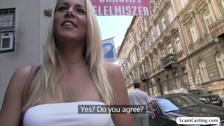 Super sexy Euro girl Christen gets spotted by the fake tourist and ask her for directions to his hotel.