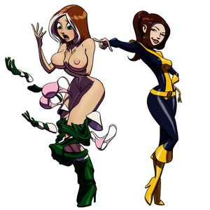 Kitty Pryde undresses Rouge
