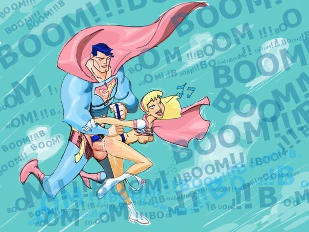 Superman giving Supergirl the BOOM