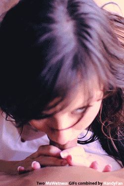 Combined 2 gifs by MsWetness of Jennifer White sucking great cock