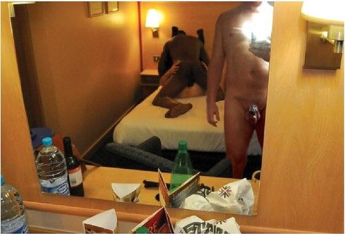 Chastised Cuckold snaps a pic of wife getting drilled by her lover