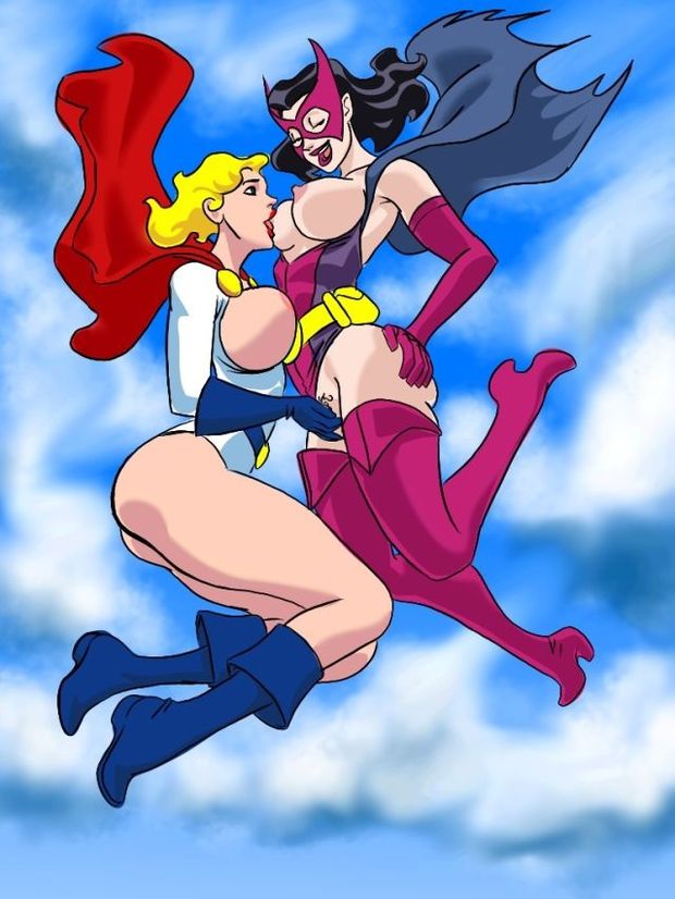 Powergirl and Huntress