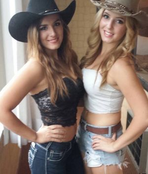 Two sexy cowgirls