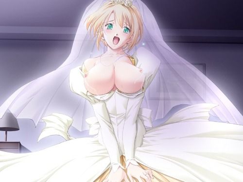 huge blonde teen bride tits in wedding gown