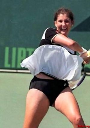 monica seles in black