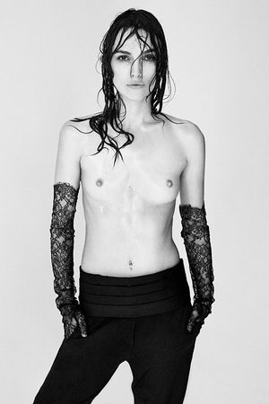 Keira topless in Interview magazine