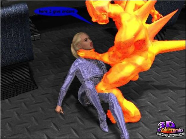 Fire creature fucking hot 3D bitch