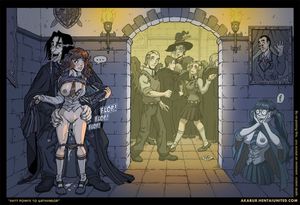 snape & hermione at the party