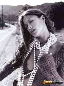 Rhona Mitra outside