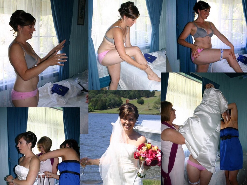 Bride getting ready