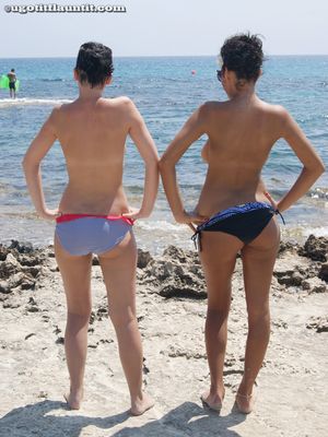 Sandy beach butts