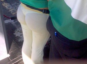 spandex ass candid shot