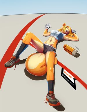 athletic blonde furry babe