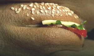 Two all-beef slices, special sauce, lettuce, cheese, pickles, onions on a sesame seed bun